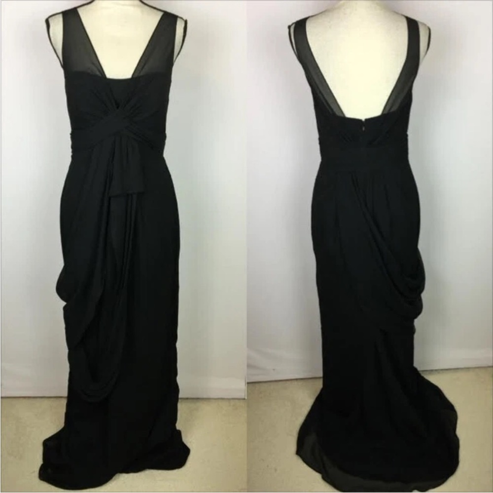 Vera wang Chiffon Illusion gown size 6